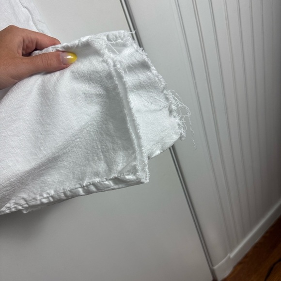 Frank & Eileen Kinsale The Trouser Italian Performance Linen White Size 6 - Picture 3 of 13